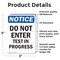 Signmission Do Not Enter Test In Progress OSHA Notice Sign, Vinyl Decal, 3.5in W x 5in L, 2PK OS-2PACK-NS-D-35-V-11226 - alternate 3